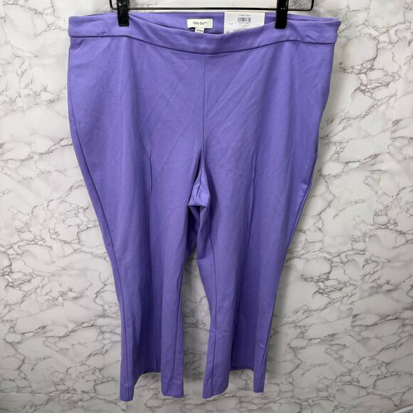 Women's Plus Pants sz 1X Macy's On 34th Lilac NEW #G762 - Picture 1 of 10